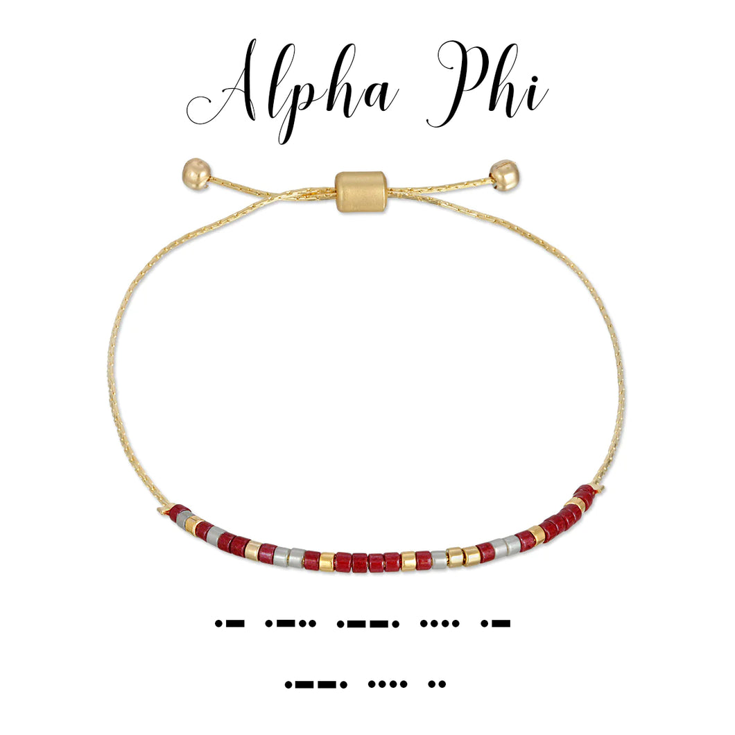 ALPHA PHI DOT & DASH BRACELET