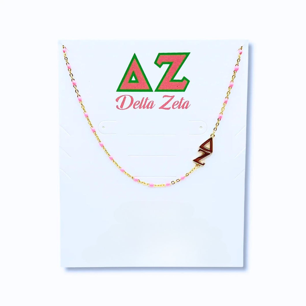 DELTA ZETA ENAMEL NECKLACE