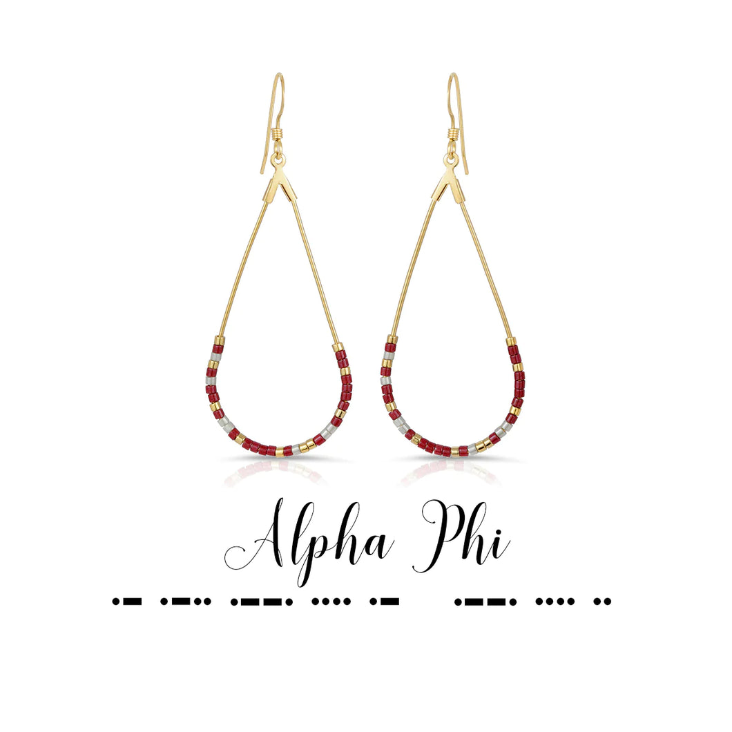 ALPHA PHI DOT & DASH EARRINGS