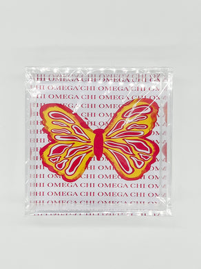 CHI OMEGA BUTTERFLY TRAY