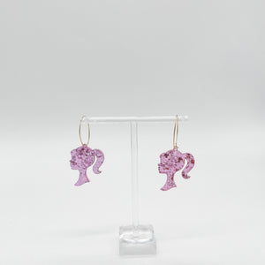 BARBIE SILHOUETTE HOOP EARRINGS