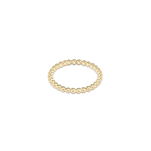 CLASSIC GOLD 2MM BEAD RING SIZE 8