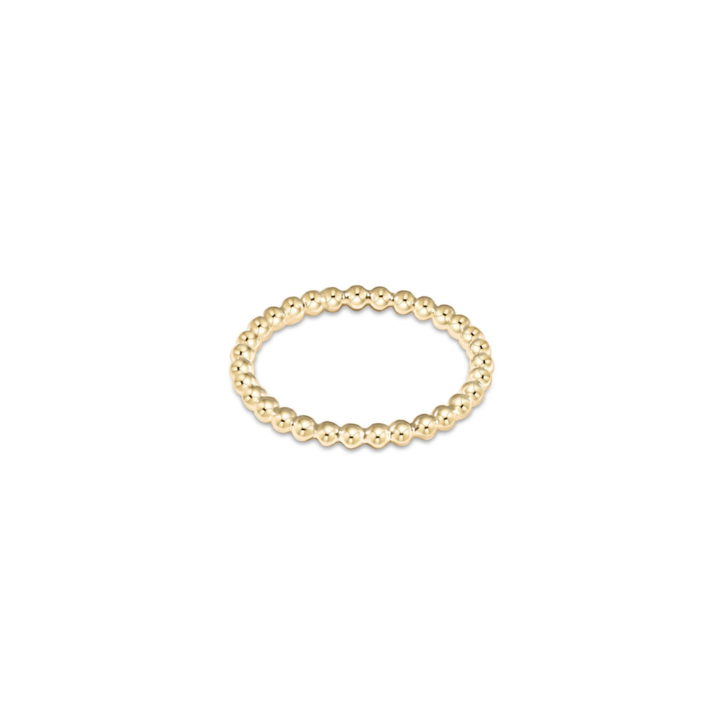 CLASSIC GOLD 2MM BEAD RING SIZE 8