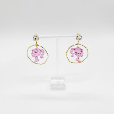 BARBIE SILHOUETTE CIRCLE EARRINGS