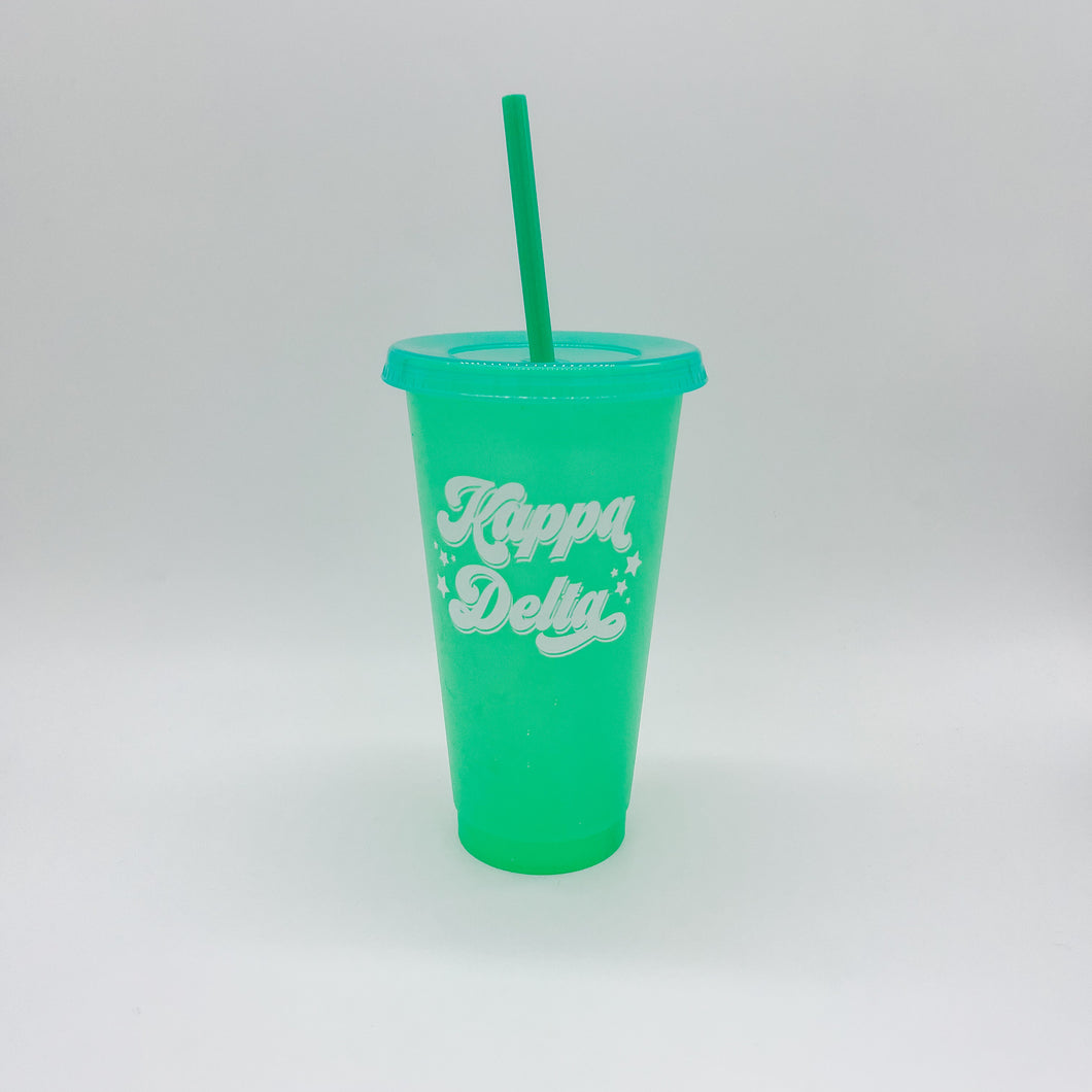 KAPPA DELTA GLITTER COLOR CHANGING CUP