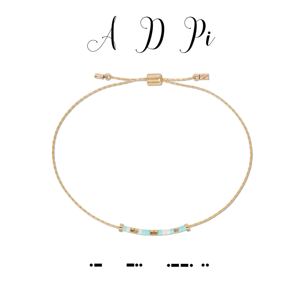 ALPHA DELTA PI DOT & DASH BRACELET