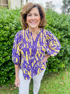 TIGER TAIL TOP PURPLE