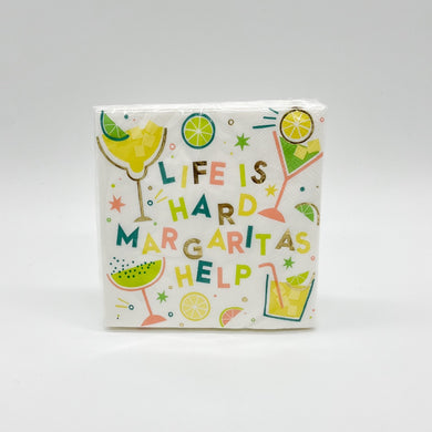 FOIL LIFE IS HARD COCKTAIL NAPKIN
