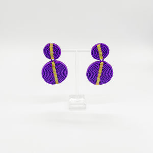 COL PURPLE AND GOLD EARRINGS