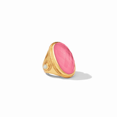 CANNES STATEMENT RING IRIDESCENT PEONY PINK SIZE 8