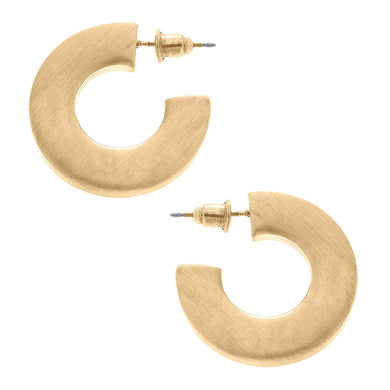 CALI FLAT HOOP GOLD EARRING