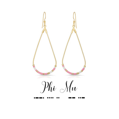 PHI MU DOT & DASH EARRINGS