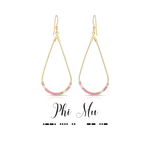 PHI MU DOT & DASH EARRINGS