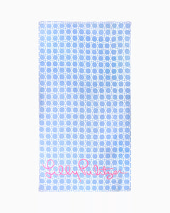 BEACH TOWEL FRENCHIE BLUE CANING