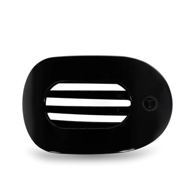 JET BLACK LARGE FLAT ROUND CLIP