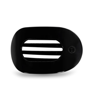 JET BLACK LARGE FLAT ROUND CLIP