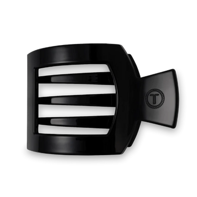 JET BLACK LARGE FLAT SQUARE CLIP