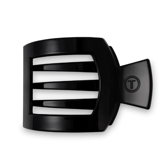 JET BLACK LARGE FLAT SQUARE CLIP