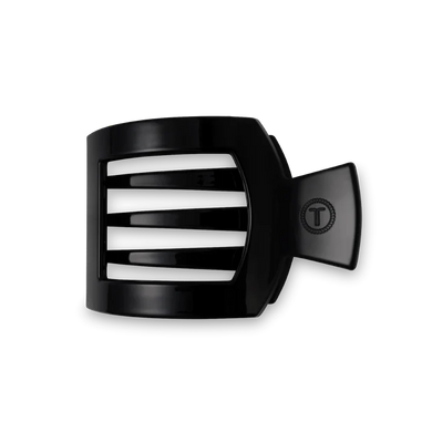 JET BLACK MEDIUM FLAT SQUARE CLIP