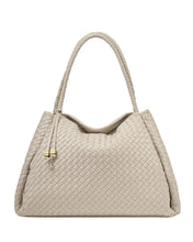 NOVA HAND WOVEN LARGE SHOULDER BAG OYSTER