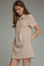ECRU BROWN POLKA DOT DRESS