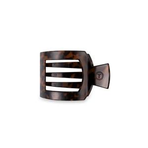 TORTOISE SMALL FLAT SQUARE CLIP