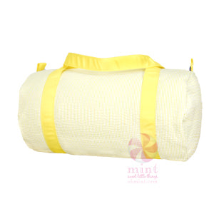 YELLOW SEERSUCKER MEDIUM DUFFEL