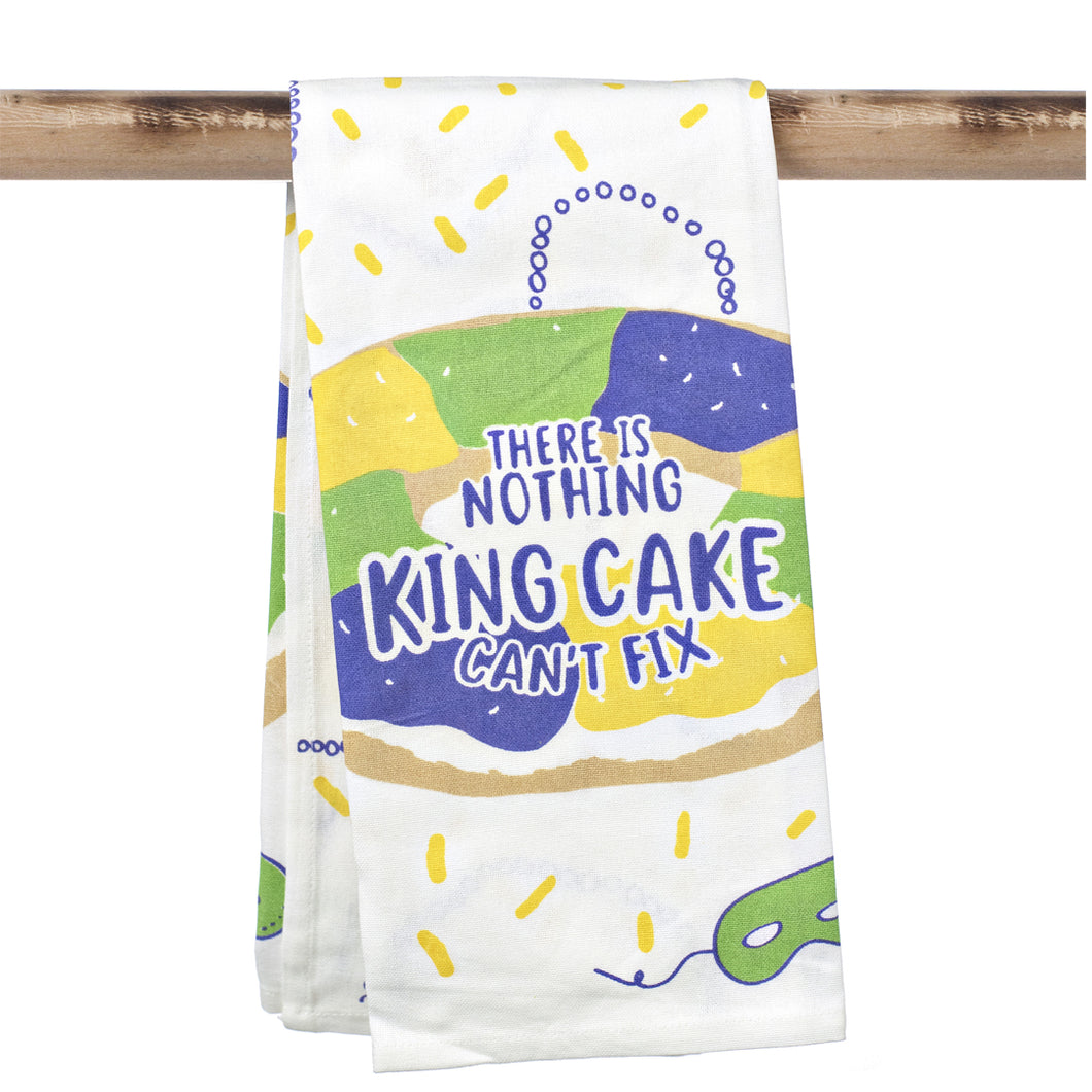 KING CAKE KITCHEN TOWEL