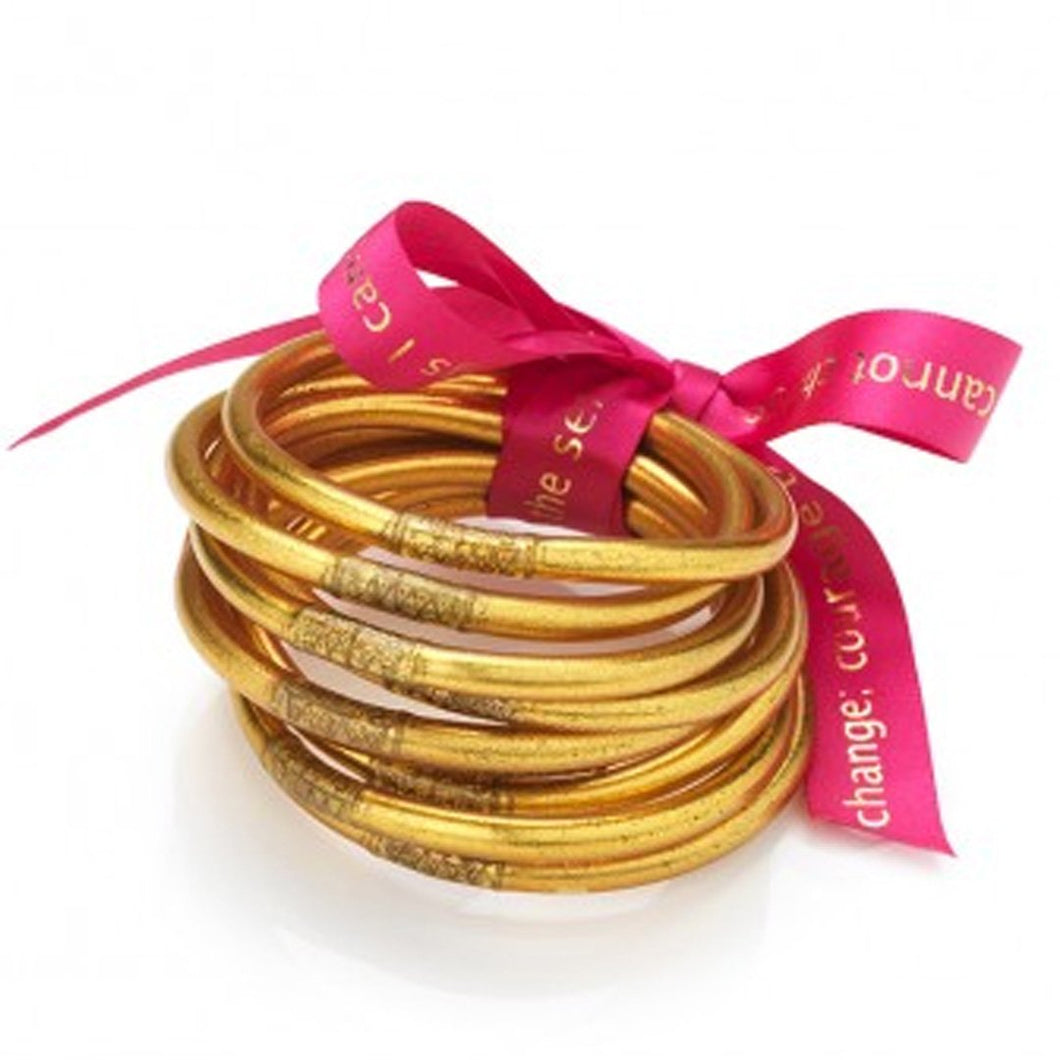 ALL WEATHER GOLD BANGLE SET OF 9