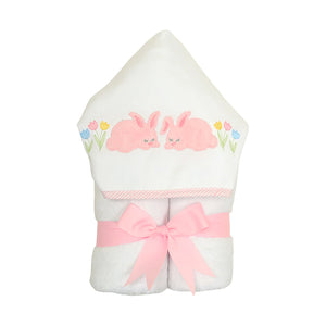 PINK BUNNY APPLIQUE EVERYKID TOWEL