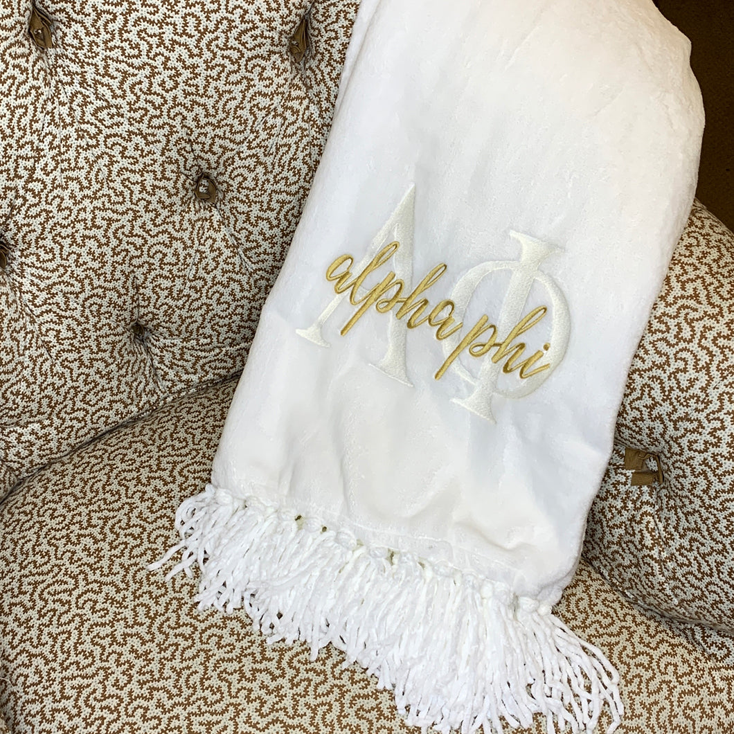 ALPHA PHI ONE TONE BLANKET