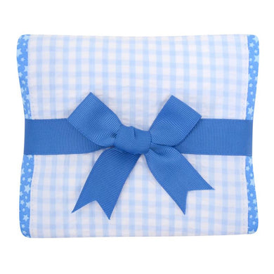 BLUE PLANE FANCY FABRIC BURP CLOTH