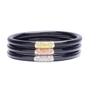 NAVY THREE KINGS ALL WEATHER BANGLE SET OF 3