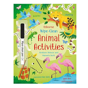 WIPE CLEAN ANIMAL ACTIVITIES BOOK