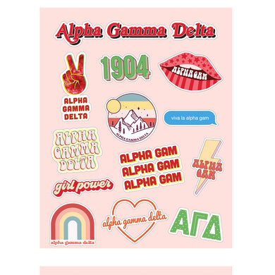 ALPHA GAMMA DELTA GIRL POWER STICKERS