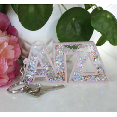 ALPHA GAMMA DELTA GLITTER KEYCHAIN