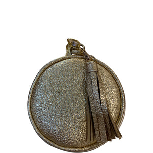 CYLINDER CLEAR GOLD PURSE