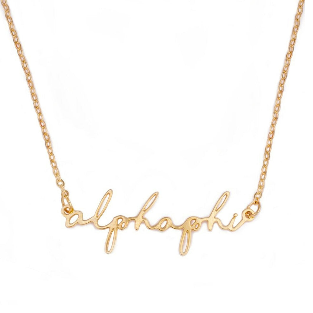 ALPHA PHI SCRIPT NECKLACE