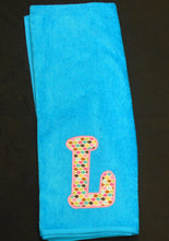 APPLIQUE INITIAL BEACH TOWEL