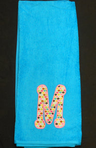 APPLIQUE INITIAL BEACH TOWEL