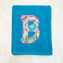 APPLIQUE INITIAL BEACH TOWEL