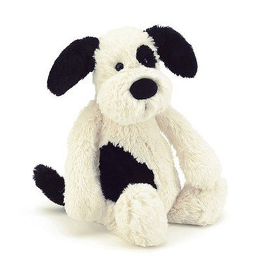 BASHFUL BLACK & CREAM PUPPY PLUSH MEDIUM
