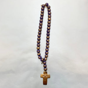 BENEDICT BLESSING BEADS PURPLE & GOLD