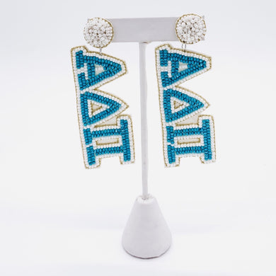 ALPHA DELTA PI BEADED EARRINGS