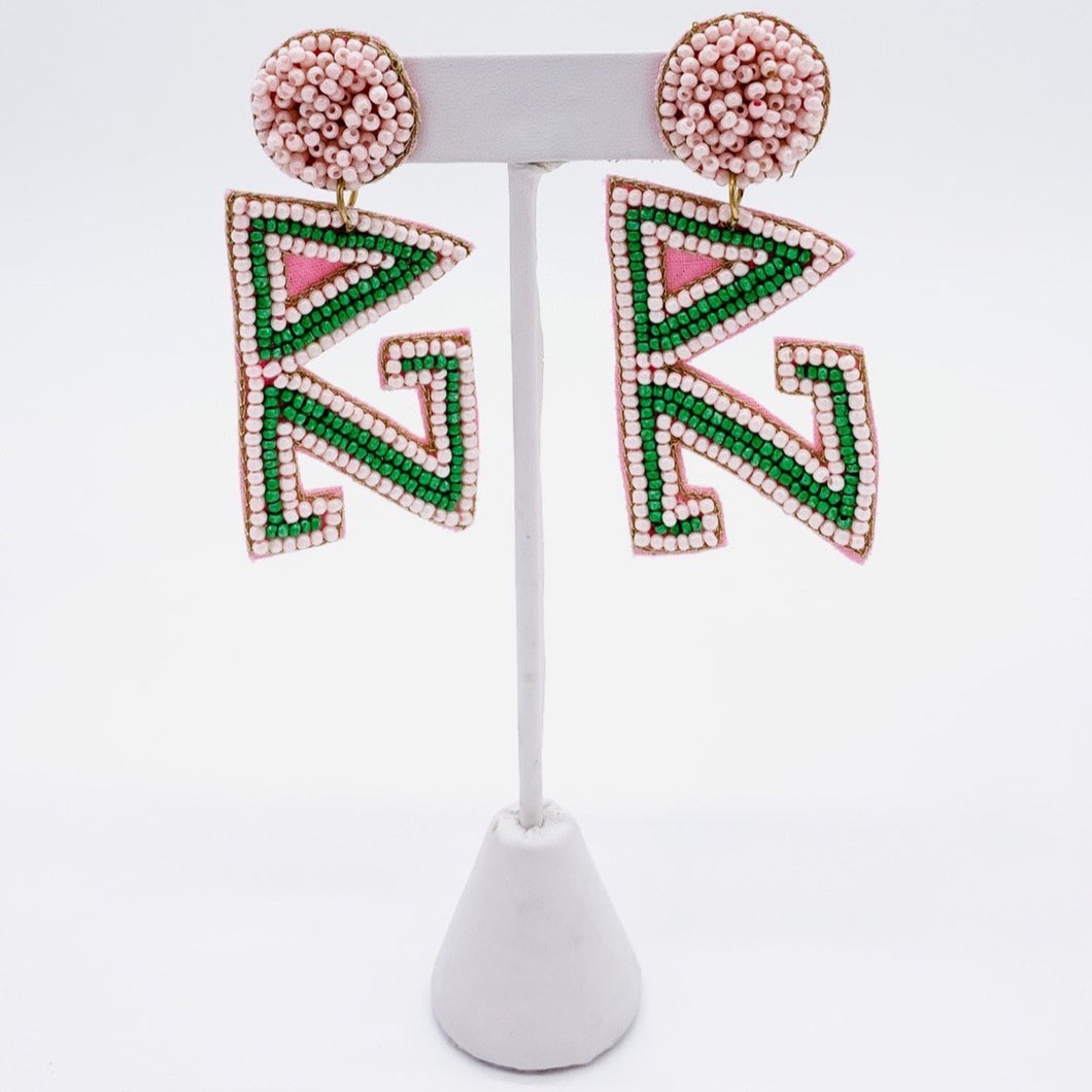 DELTA ZETA BEADED EARRINGS