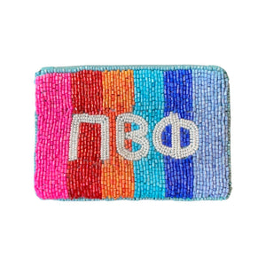 PI BETA PHI BEADED COIN POUCH
