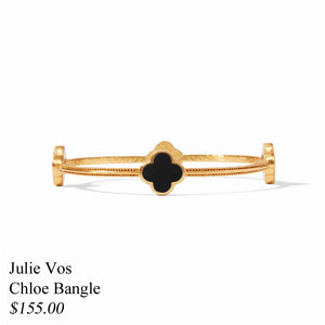 CHLOE BANGLE GOLD OBSIDIAN BLACK MEDIUM