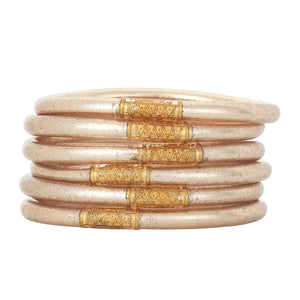 ALL WEATHER CHAMPAGNE BANGLE SET OF 6