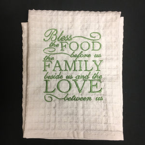 BLESS THE FOOD HAND TOWEL