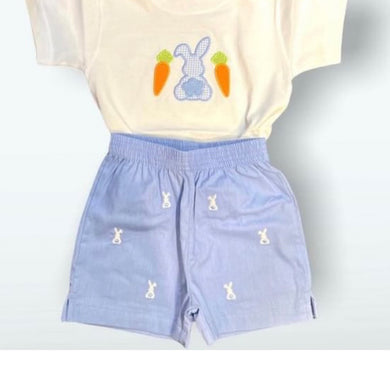 BUNNY BLUE TWILL SHORTS 18 MONTH & 24 MONTH